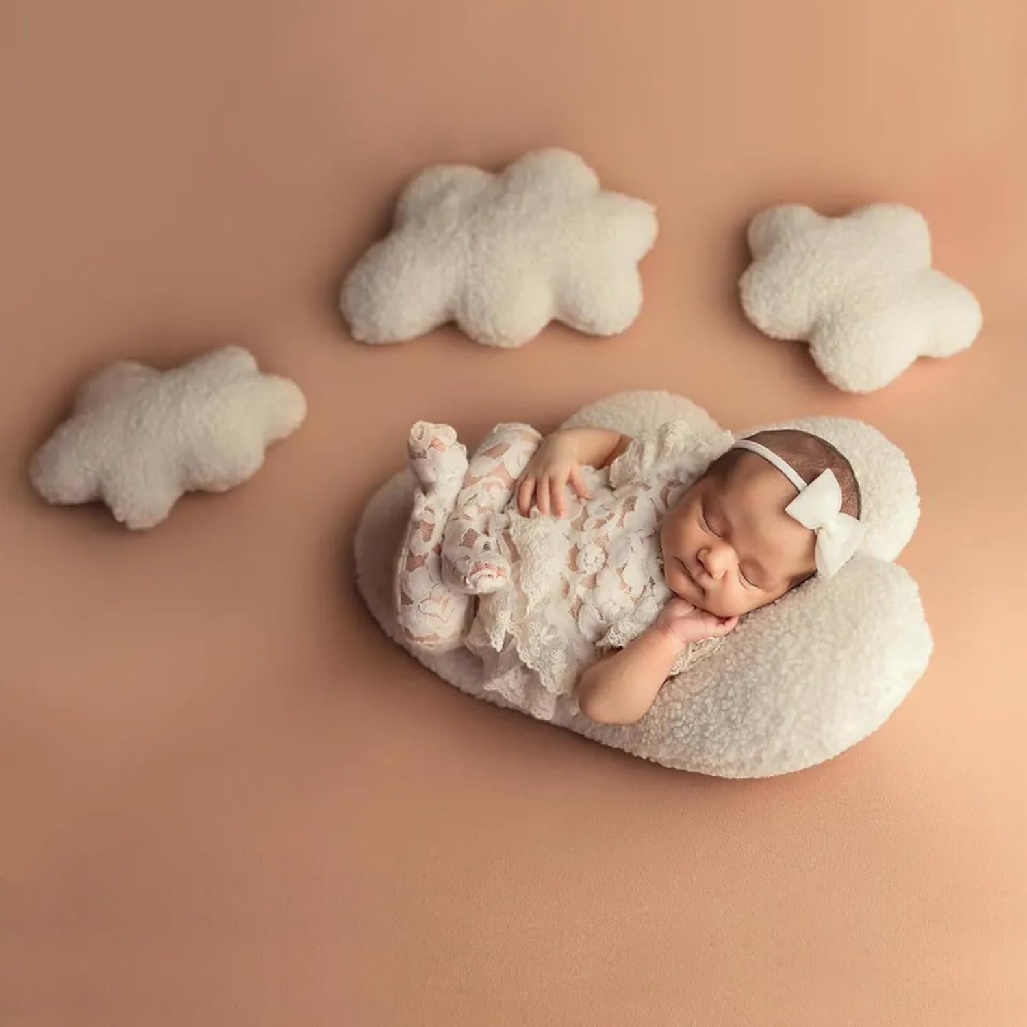 1 Set Lovely Clouds and Ladder Photo Props for Infant Photography Professional Home Or Studio Use Photoshoots