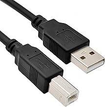 Printer Cable USB A to USB B 2M, Printer Cable USB A 2.0 Male to USB B 2.0 Scanner Cord Plug and Play Fast Transfer Compatible with HP Canon Epson Brother Dell Hero