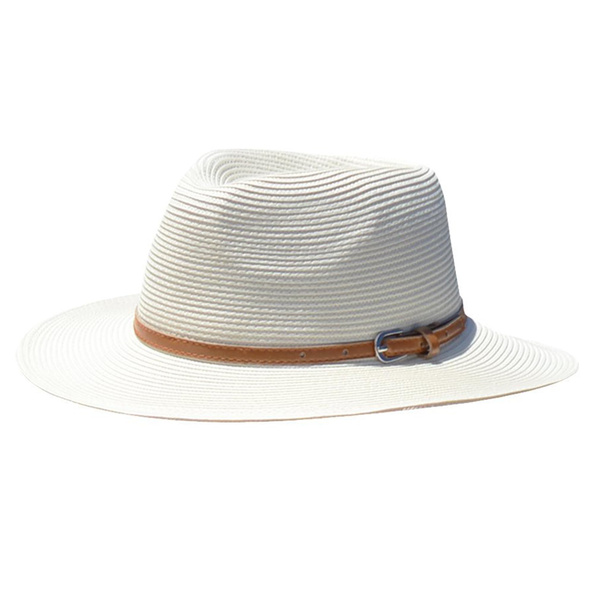 Bella Fedora - Faltbarer Sonnenhut mit breiter Krempe für Damen - Sommerhut mit Kordelzug und schmalem Gürtel