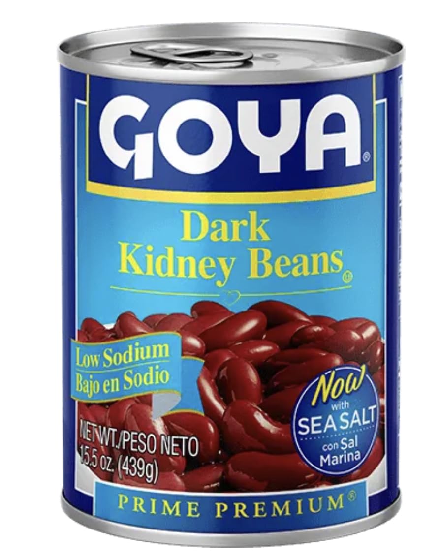 Goya Dark Red Kidney Beans Low Sodium, 15.5 oz, 2-Pack
