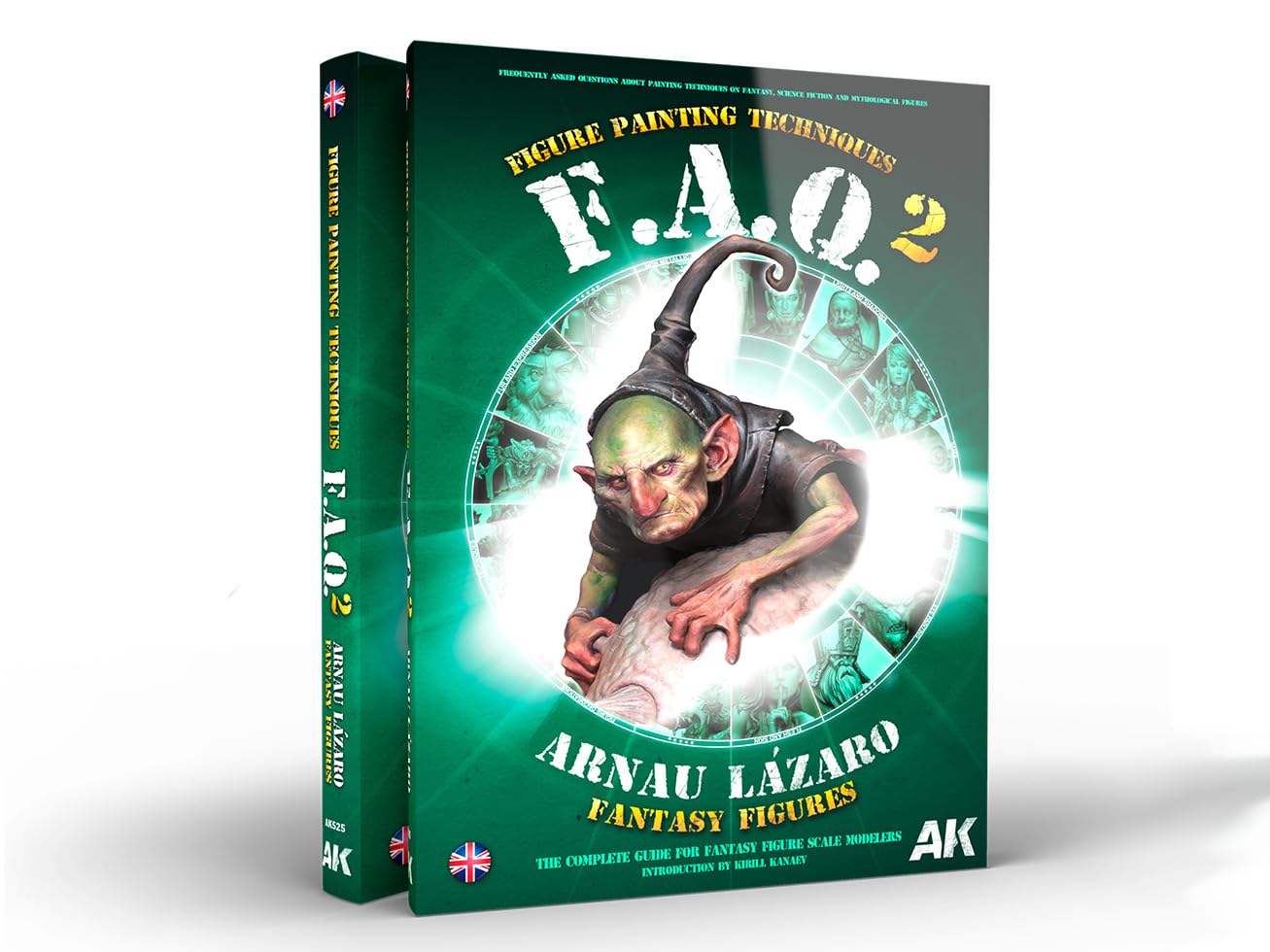 AK Book AK525 FAQ 2 figurki fantasy techniki malowania autorstwa Arnau Lázaro (320 stron) (EN)