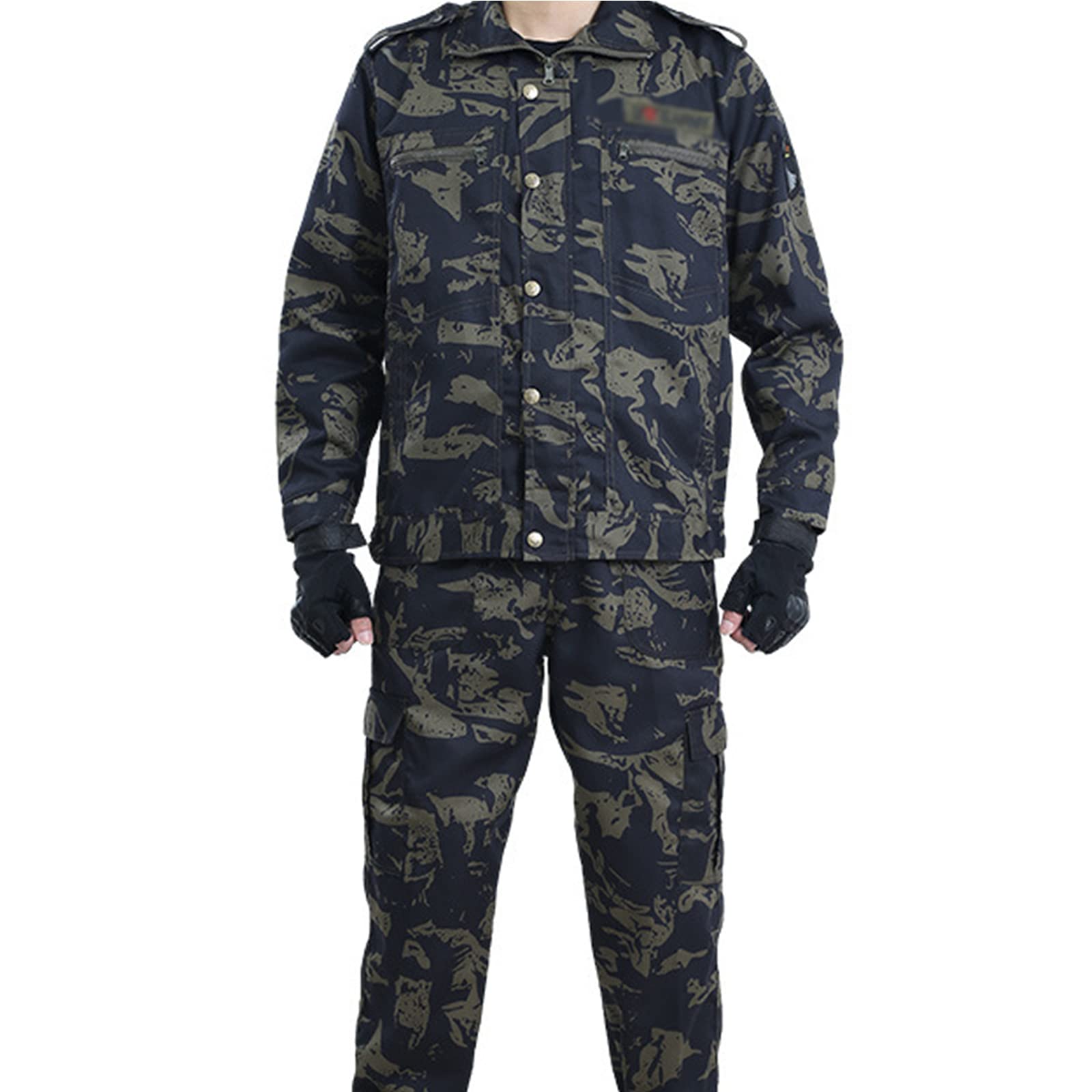 Tattico BDU uniforme tuta da uomo, camicia militare giacca cappotto e pantaloni per saldatore, campeggio, caccia pesca.