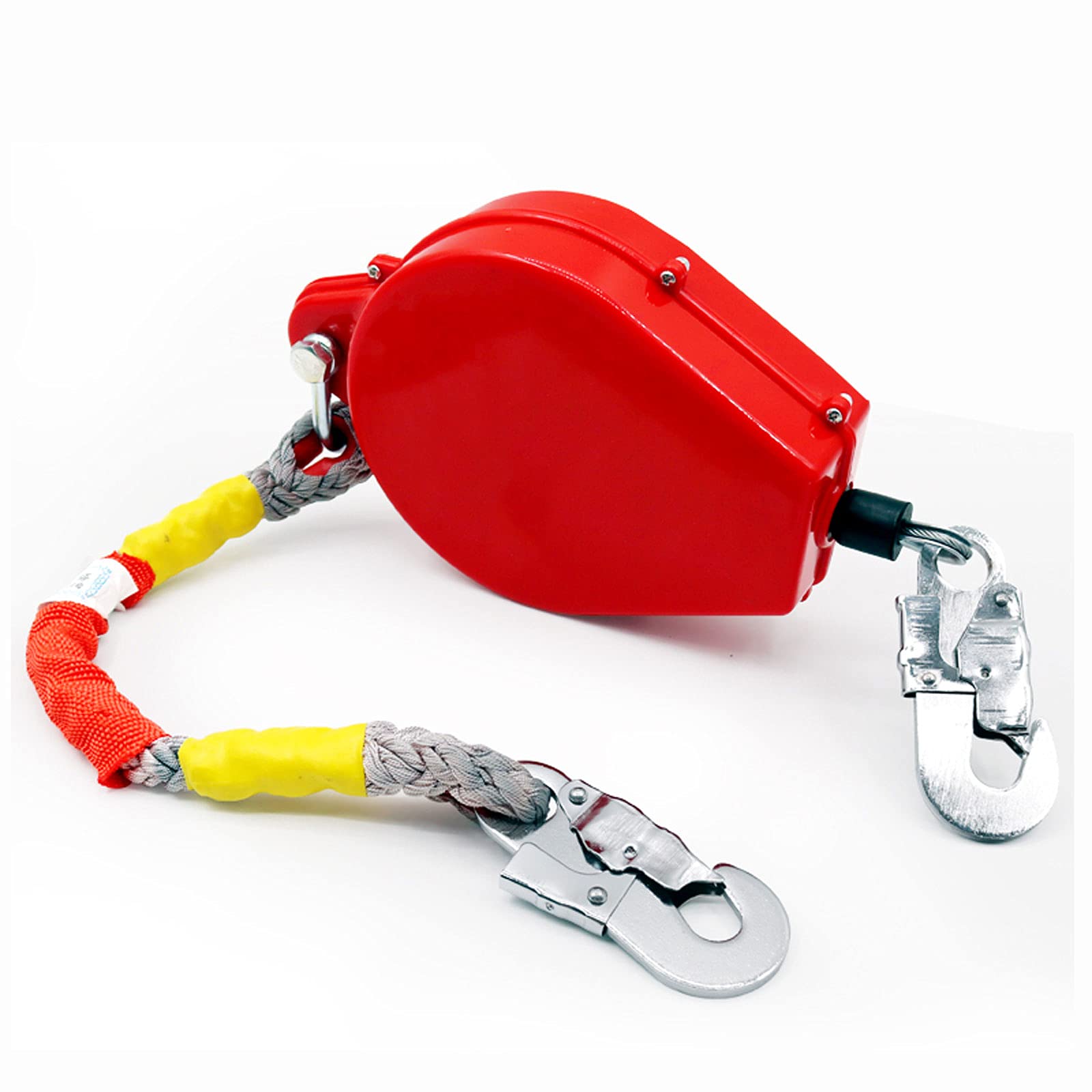 Dispositivo Arnes de Seguridad Anticaídas Retráctil con Cuerda de Alambre y Gancho Cable Anticaídas Autorretráctil para Instalación de Ascensor, Doble Cáscara, 3-20m