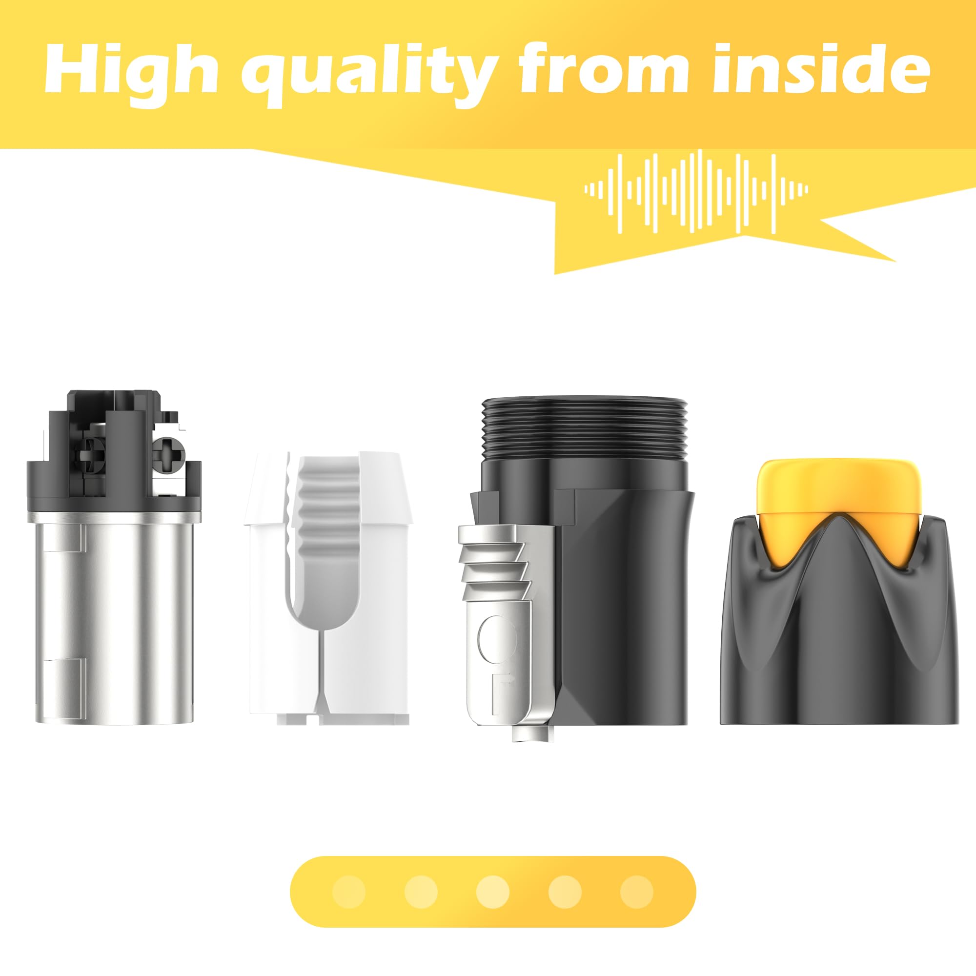 8Pack Speakon Enchufe Metal Adaptador de altavoz Cierre giratorio Enchufe de altavoz con destornillador Compatible con Speakon NL4FC, NL4FX, NLT4X, NL2FC