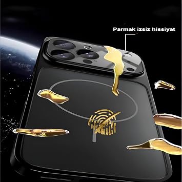 İPhone 16 Pro Max ile Uyumlu 17 Pro Max Görünümlü Magsafe Destekli Kablosuz Şarj Özellikli Kamera Lens Korumalı Şık Metal Görünümlü Telefon Kılıfı
