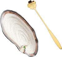 Vista 7 de Soporte de cuchara de cerámica para encimera de cocina, estufa, mesa de comedor con bonita cuchara, forma de concha, decoración moderna de granja