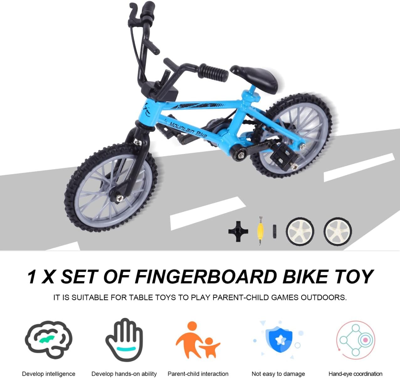 Alloy Mini Desktop Finger Bike for Adults Realistic Detail Finger Bicycles and Collectible Mini Racing Bicycle Boys