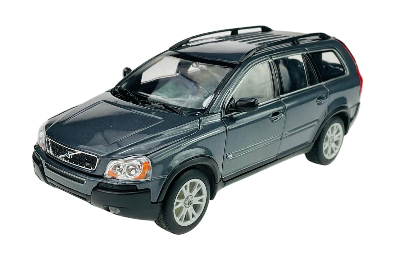 Modello Auto Compatibile con Volvo XC90 Grigio SUV 1° generazione 2002-2015 1/24 1:24 Metallo Modello Auto Il Cast Nuovo in Scatola 22460