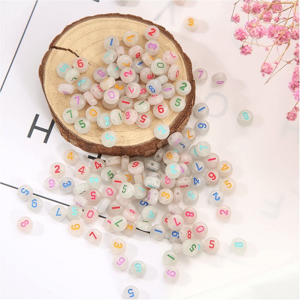 Lot De 100 Perles Rondes Plates En Acrylique De 7 Mm Pour La Fabrication De Bijoux, Boucles D'oreilles, Bracelets