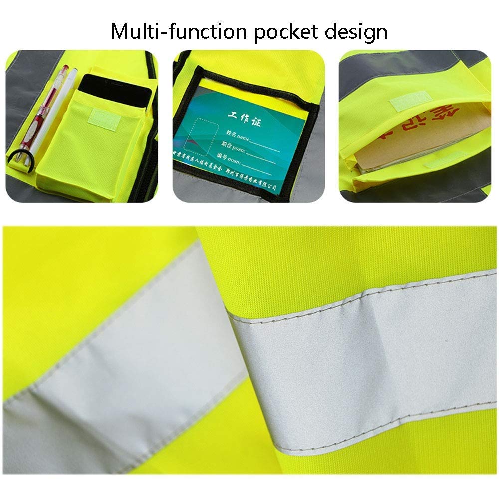 Giubbotto Riflettente, Giubbotto Catarifrangente Igienico Igienico per La Sicurezza Stradale, Giubbotto Antiproiettile, Multi-Size (Dimensioni : A(XL))