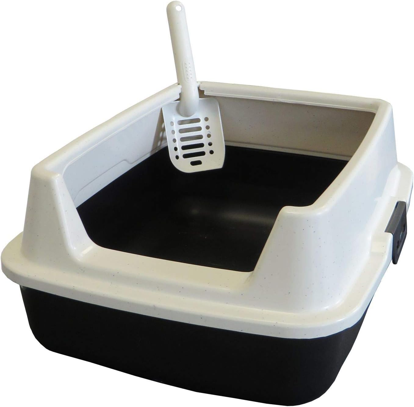 PETGARD Katzentoilette, offenes Katzenklo mit großem Rand ohne Deckel und Streuschaufel, leicht