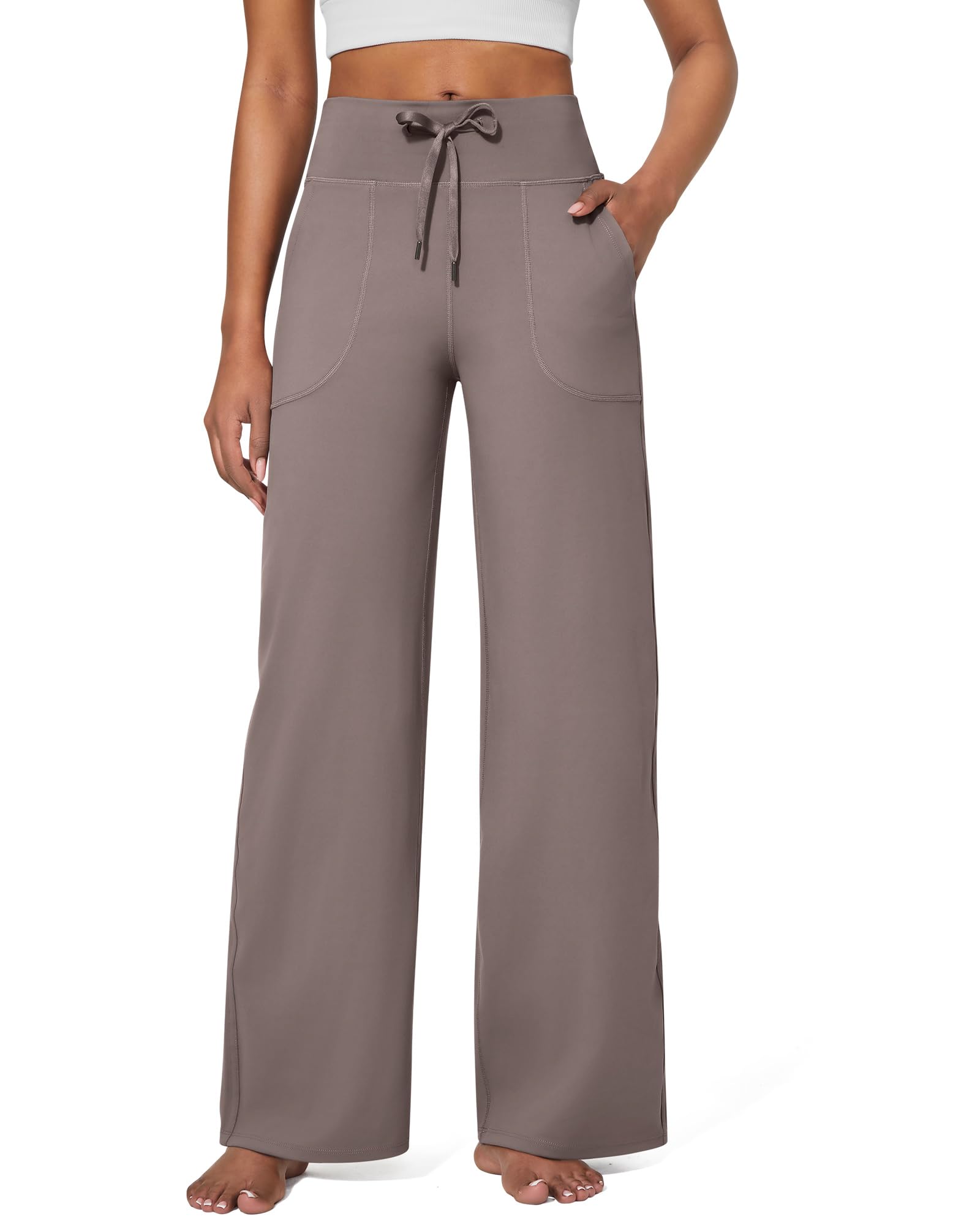 G4Free EverGoing Wide Leg Pants for Women Yoga Pants High Waist Sweatpants with Pockets Stretch Lounge Pants Comfy