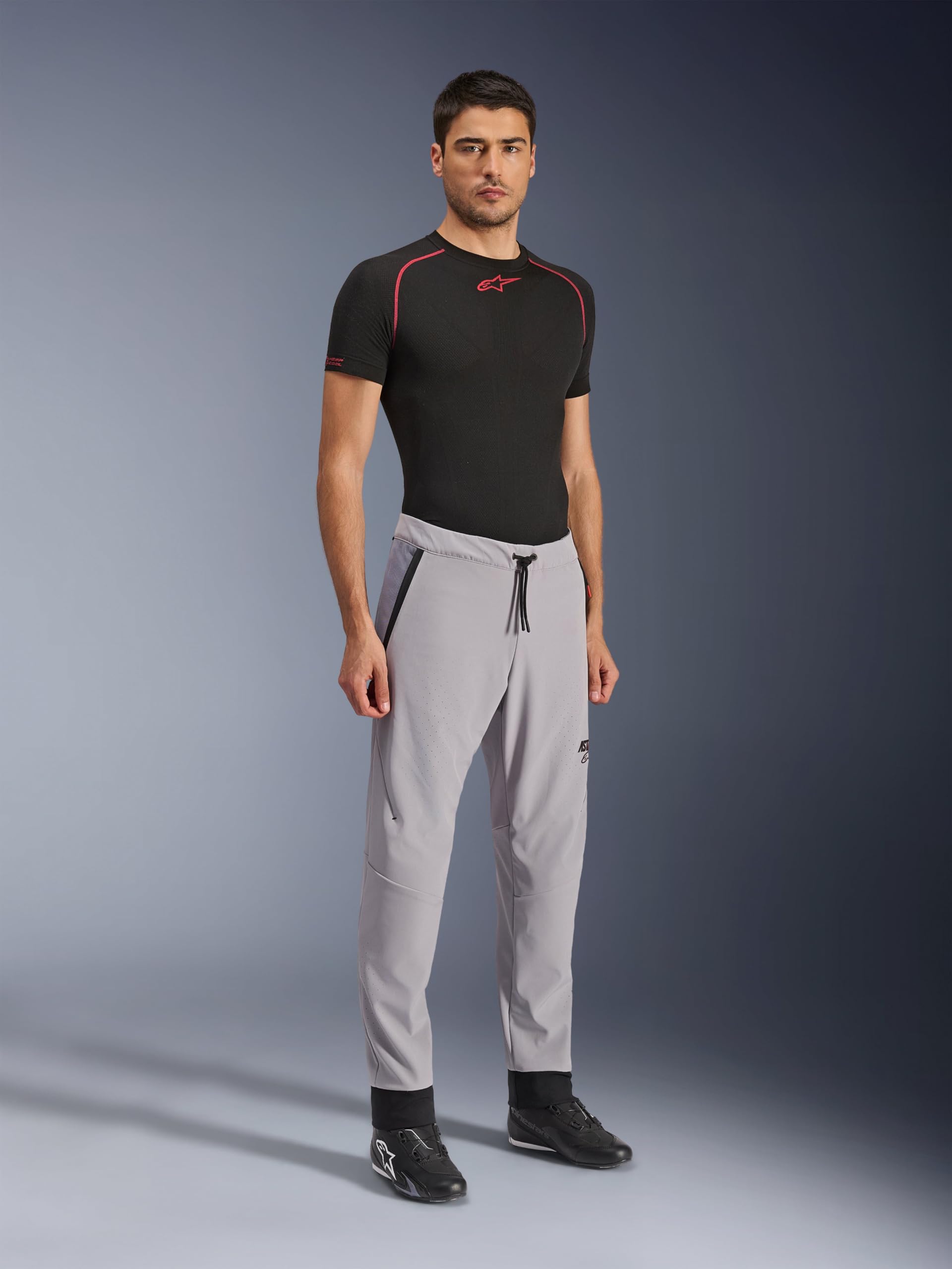 Alpinestars Aeroshell Airflow Pantaloni tessili per motociclette, grigio, S