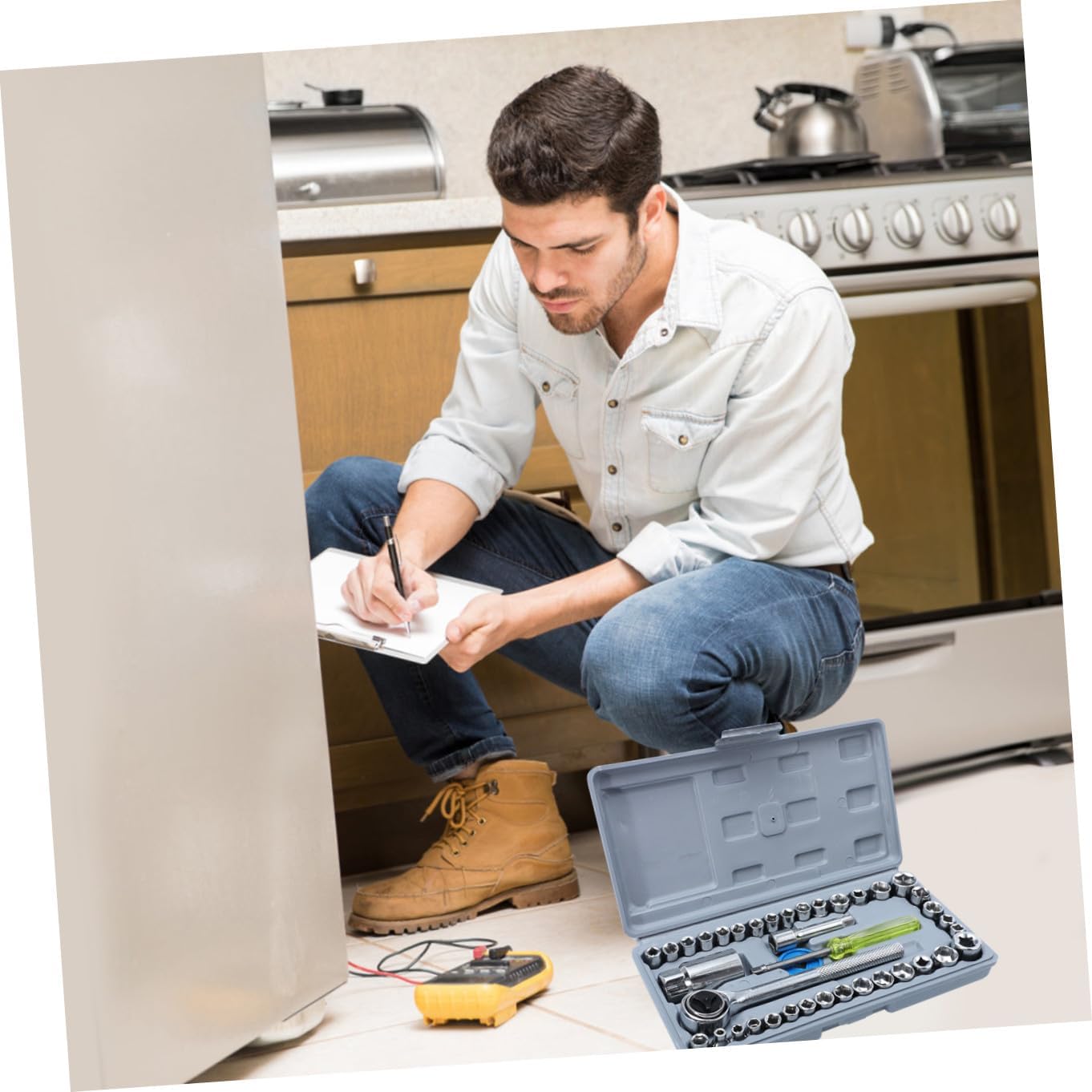 Service Wrench Hvac Ratchet Socket High Hardness Tool Socket Spanner Maintenance Wrench Auto Repair Kit