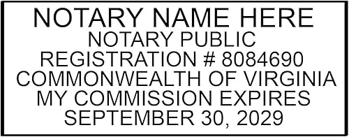 Miniatura 5 de Paquete de sellos de notario rosa y sello autoentintado | Virginia