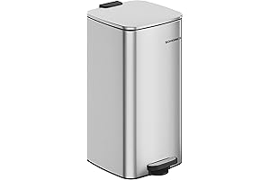 Titan Snow Hill Steel Compactor Trash Can with Handle, 8-Gallon (30L)