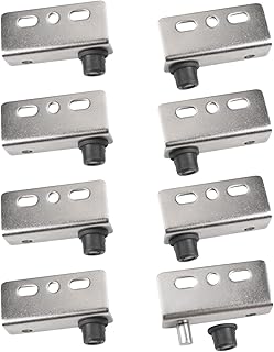 Iron Pivot Hinge, 4 Sets Concealed Shaft Cabinet Door Pivot Hinges Cabinet Wood Door Hinges with Pin Door Hinges with Bushing for Free-Swinging Wood Door (Nickel Plating)