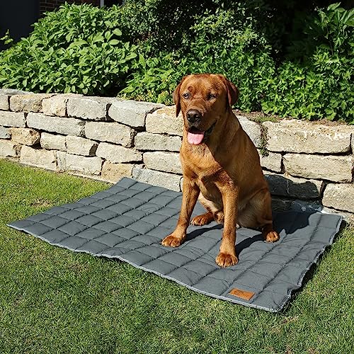 your GEAR Lana Hundematte XXL 120x80 cm – Hundedecke für große Hunde waschbar 60°C – Wasserdicht & Robust – Baumwolle Hundekissen – Auto Kofferraummatte – XXL Haustiermatte