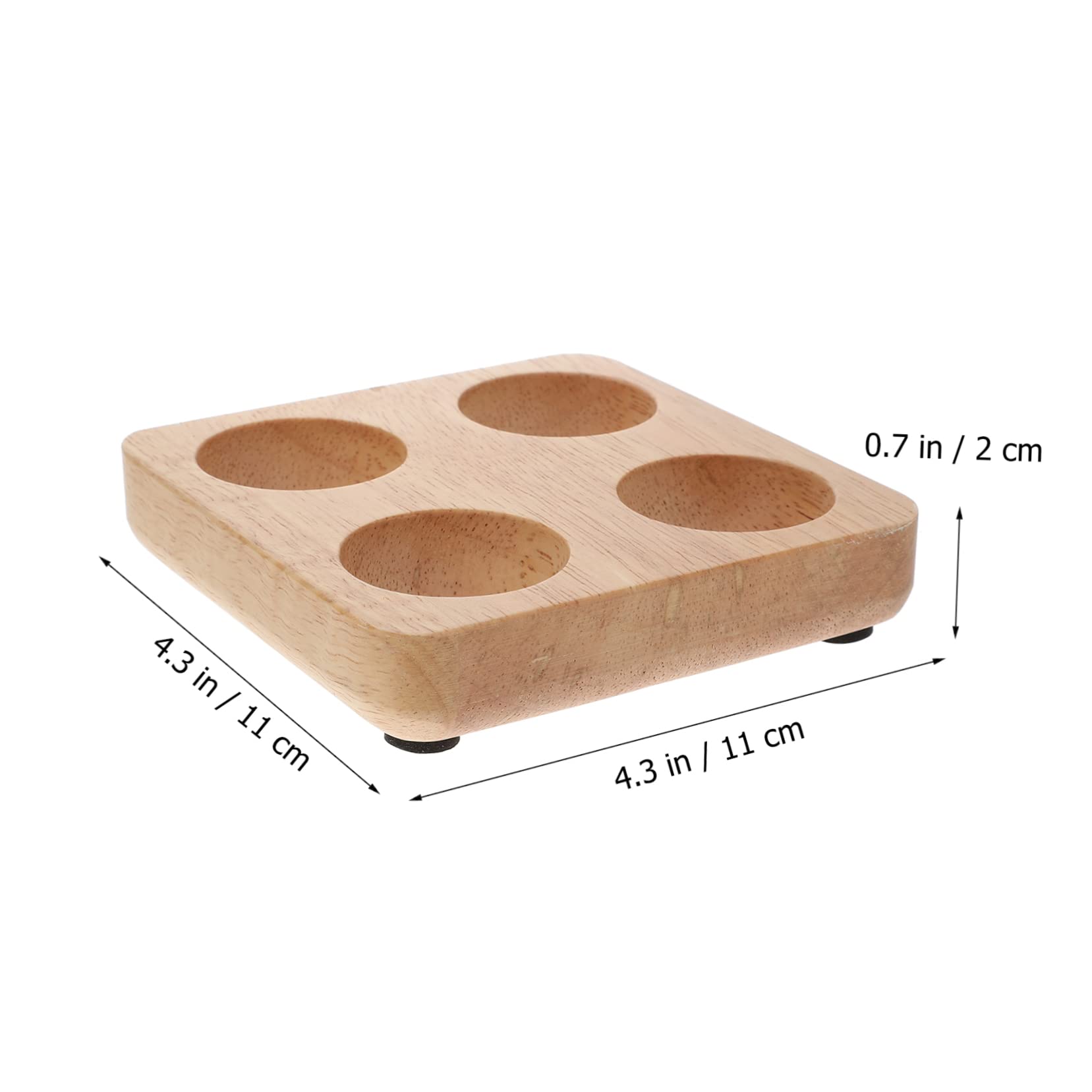 OSALADI 2pcs Wooden Egg Rack 4 Egg Holder Tray Countertop Egg Holder Refrigerator Egg Storage Deviled Egg Stand Egg Storage Plate Home Decor