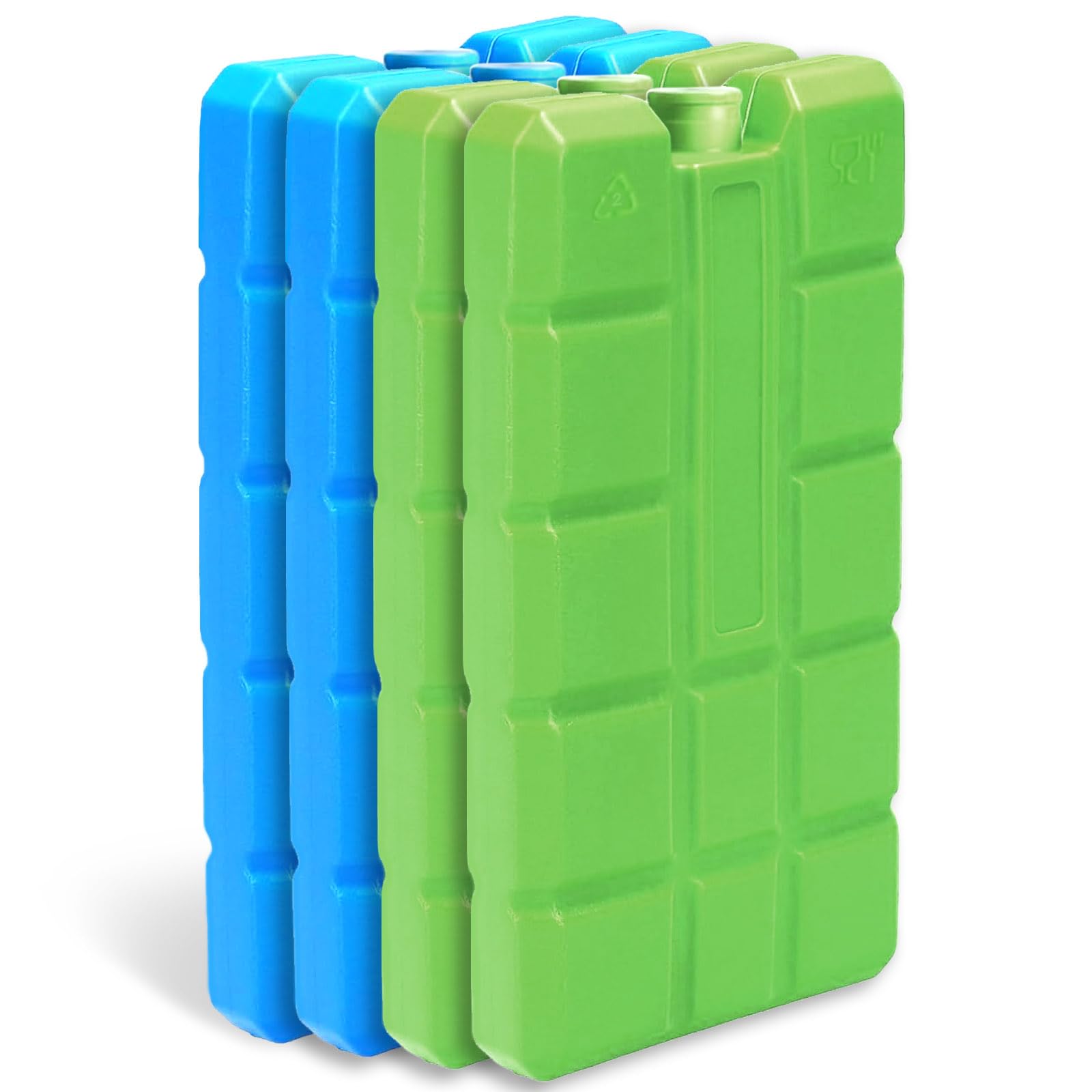 sunVigorous Kühlakkus für kühltasche, Kühlakkus 2/4/8 Stück à 200 ml, Wiederverwendbarer ultradünner kühlelement, Geeignet für Outdoor, um Lebensmittel frisch zu halten
