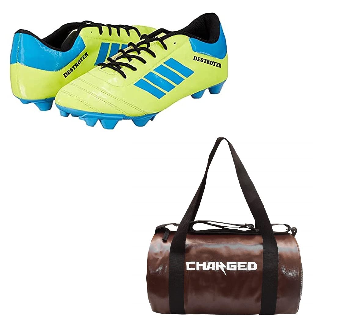 charged Sports Bag Adena Brown with Gowin Football Shoe Destroyer Cyan Size-8-picture-13