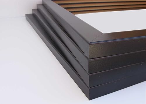 Miniatura 9 de Pictureframefactoryoutlet set de 4 portarretratos de 8" por 10" de acabado suave, 1.25" de ancho, negro