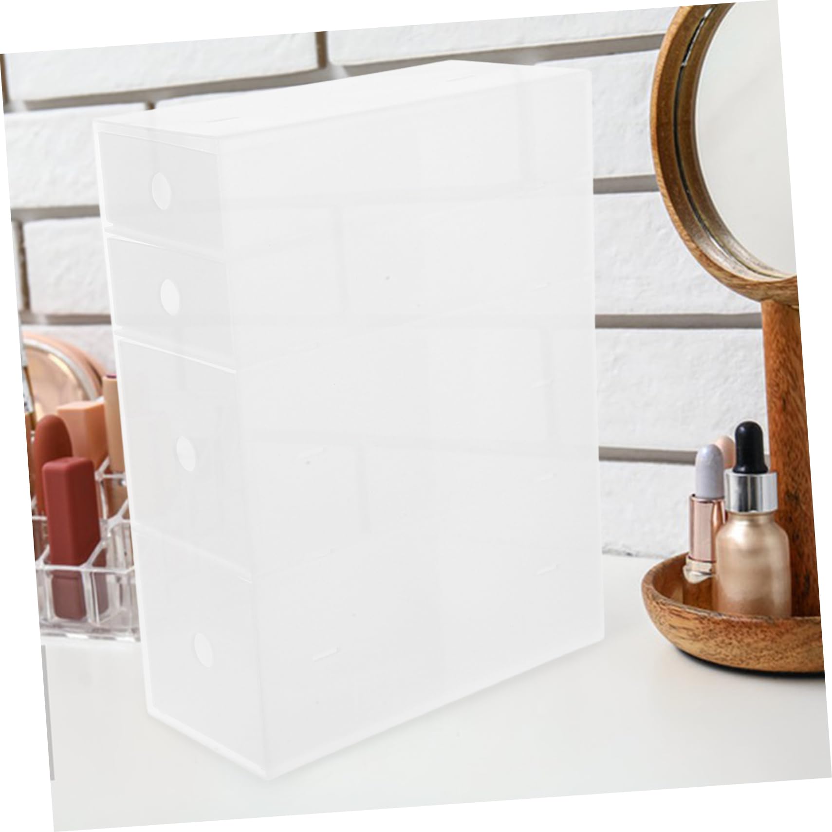 SHINEOFI Organizzatore Cassetto Pp Trasparente per Ufficio e Casa Struttura Componibile