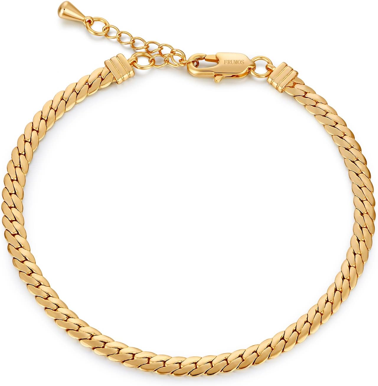 Dainty Layering Bracelets for Women 18 k Gold Plated Fashion Adjustable Chunky Cuban Paperclip Link Chain Bracelets Jewelry for Women Girls Gift