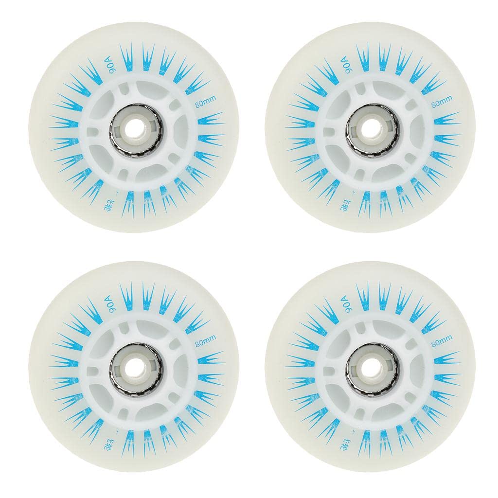 Skating Wheels Hockey Inline Roller Skates Flash Wheel 80mm Blue | Sporting Goods | Outdoor Sports | Inline & Roller Skating | Wheels | 4 Pieces Wheels-image-45