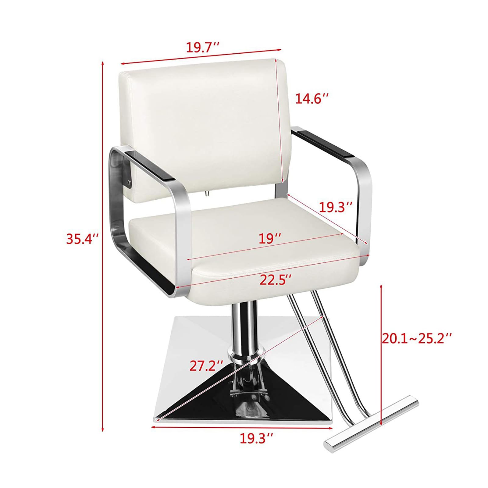 Generic Fotel fryzjerski, fotel salonowy dla fryzjera, fotel fryzjerski z hydraulicznym fotelem stylisty, fotel do tatuażu, wyposażenie salonu kosmetycznego,White