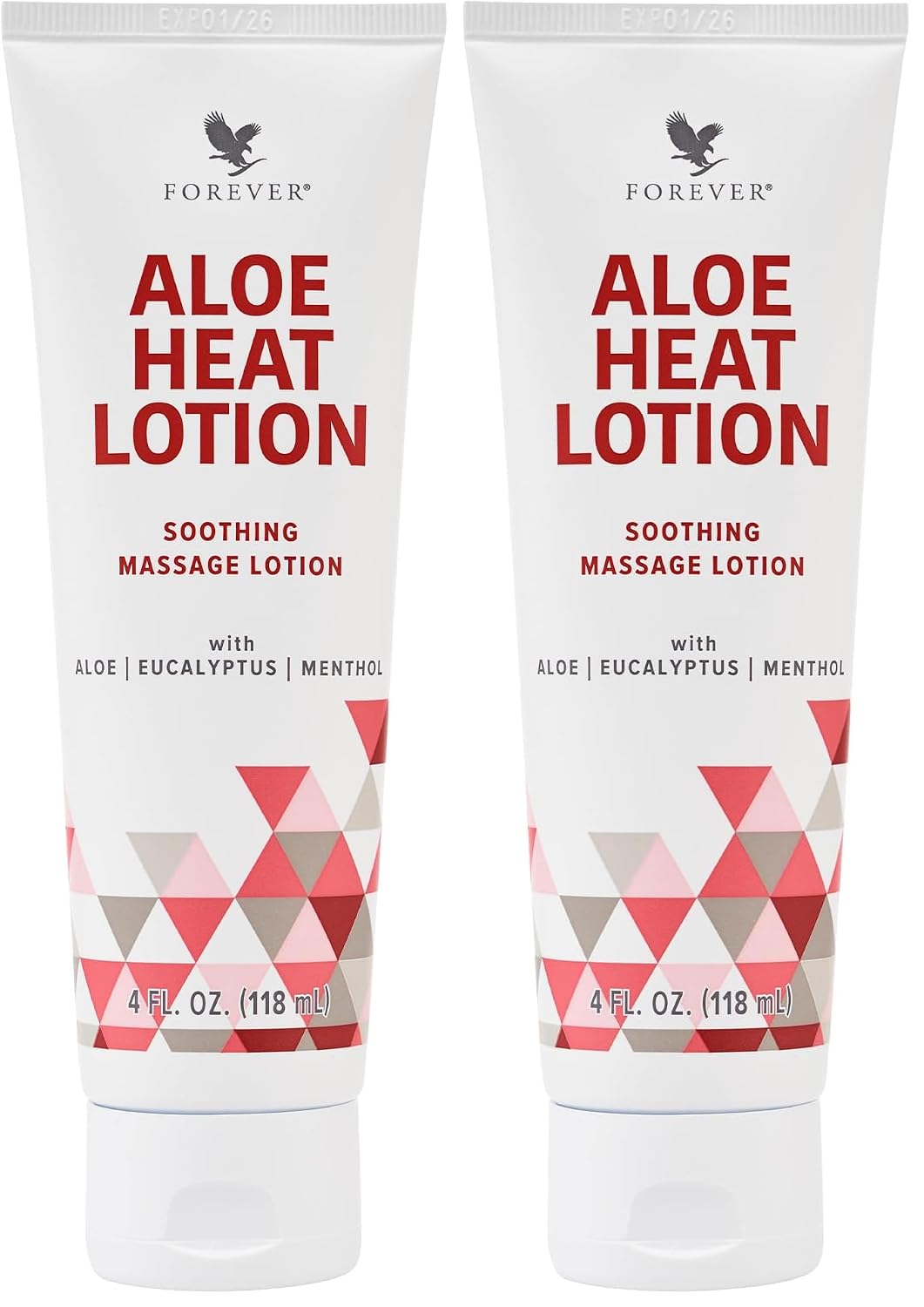 Forever Living - Aloe Heat Lotion with Menthol and Eucalyptus Fragrance, Comfort and Skin Nourishment, Vegan-Friendly Formula, 4 fl oz