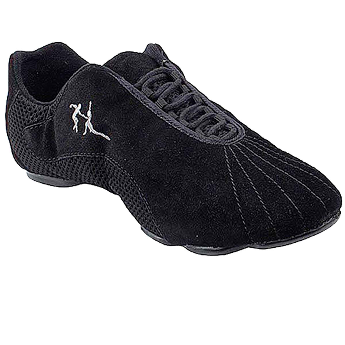 Very Fine Men's Women's Unisex Practice Dance Sneaker Shoes Split Sole Black Suede VFSN016EB Comfortable Dance Shoes 7.5 M US [Bundle of 4]