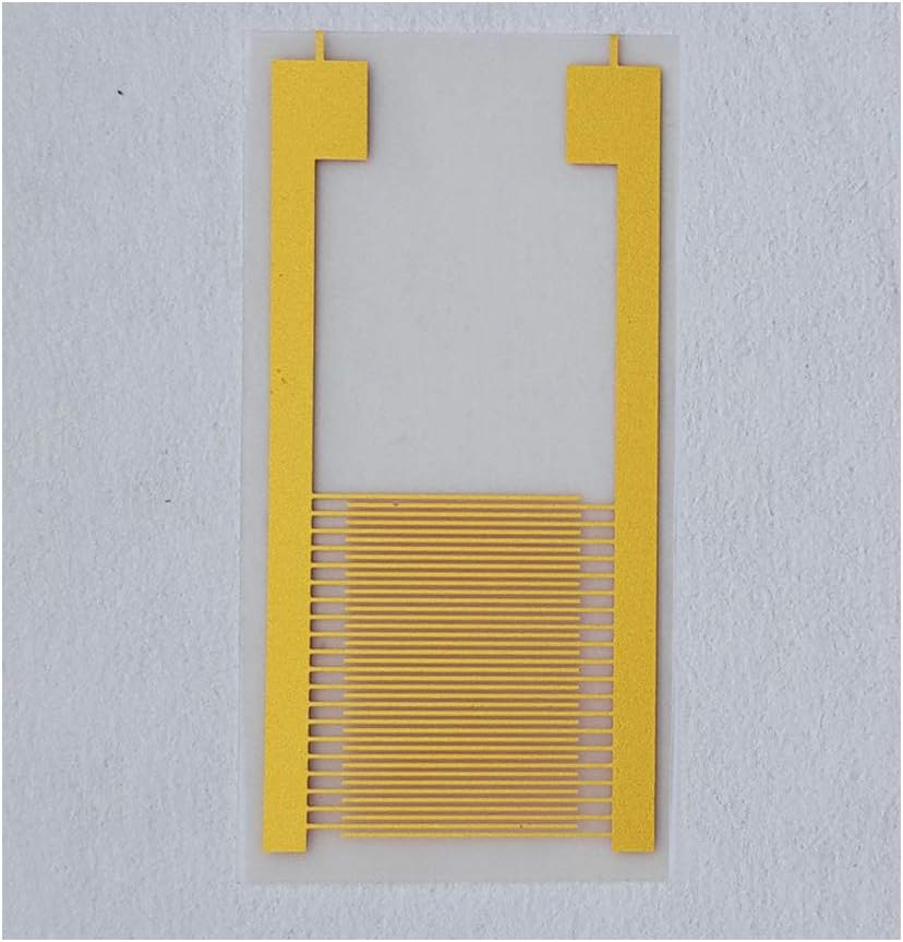 10 Pieces/Pack 100μm Flexible Interdigitated Gold Electrodes IDE Medical Sensor Gas Sensor Interdigital Capacitor Arrays Chip 10mm-20mm (Polyethylene Terephthalate (PET))