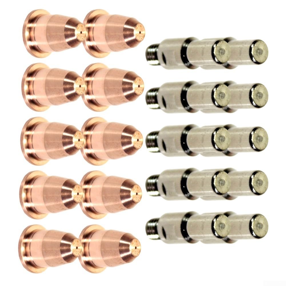 20 Pcs Plasma Cutter Electrode Tips Kit Plasma Cutter Consumables Torch Tips Nozzle Electrode For Klutch 375I 275I P400DV P300i
