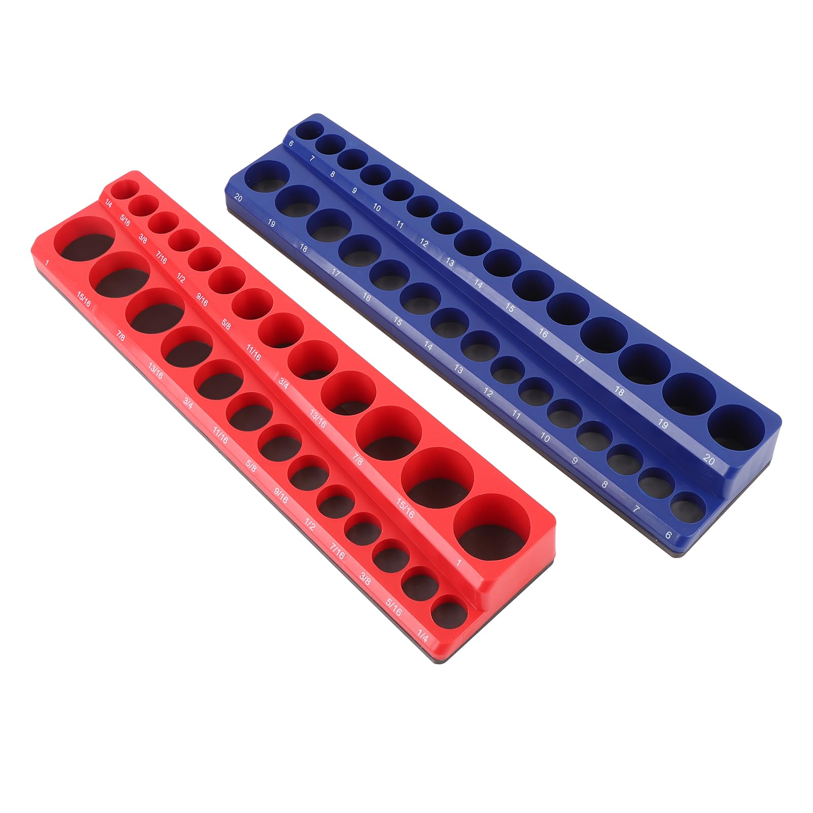 Organiseur de Douilles Magnétiques 3/8 Pouces, Support de Rangement Efficace pour les Réparations à Domicile et Professionnelles, 2 Pièces