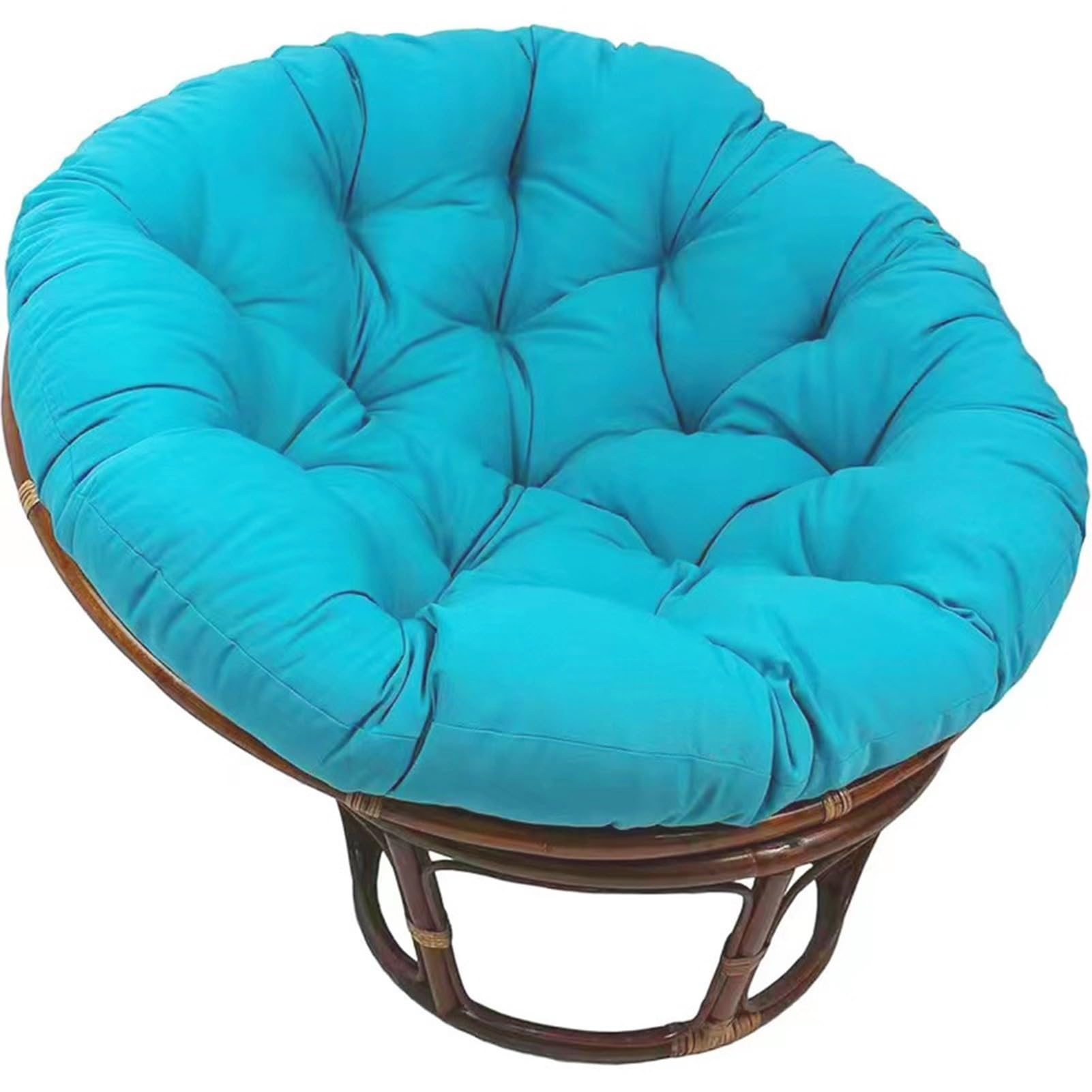 FYCYGG Large Round Cushion for Papasan Chair, Thick Cushion for Hanging Chair: for Outdoor Garden, Balcony and Living Room(Blue,120cmx120cm)