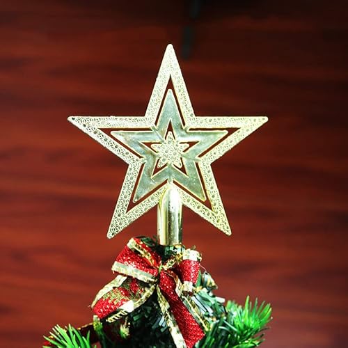 CHUANGOU Topper Sapin de Noel Étoile Noël Decoration Topper 3D Étoile de Noel de d'or