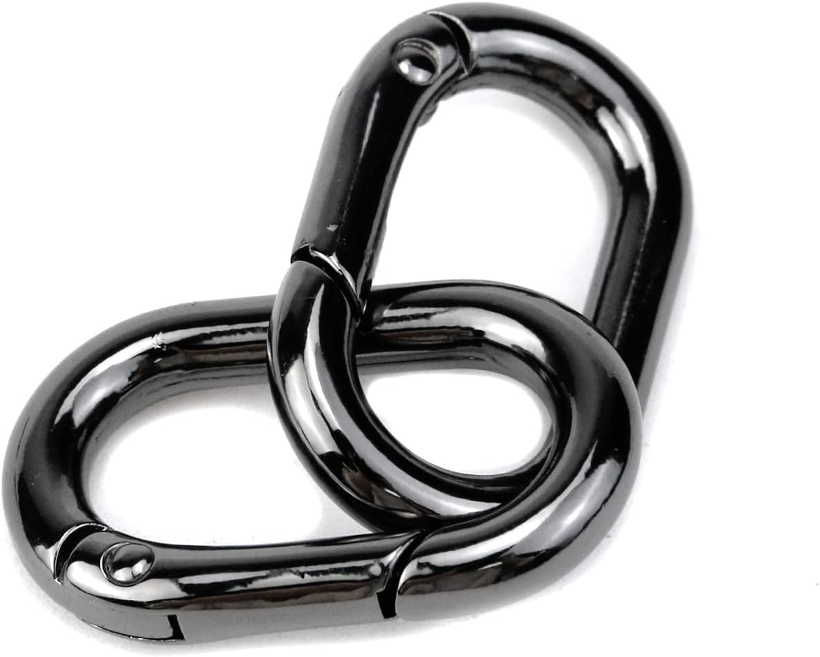 Spring Oval Rings Metal Spring Snap Clip Round Keychain Key Ring Clips Oval Ring Buckle for Bags, Purses, Handbag, DIY Craft - Image 4