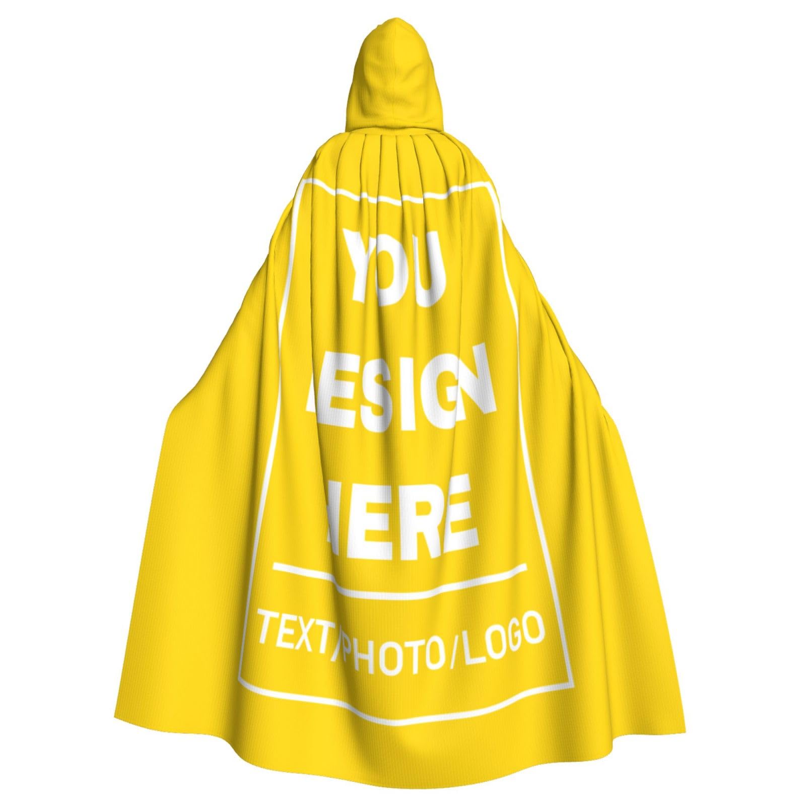 Custom Cape with Image Personalised Cloak with hood Design Your Halloween Costumes Wedding Party Masquerade Cloak Add Photo Logo Text Personalised witch cape Funny Gift for Adult Him Her Couple Friend