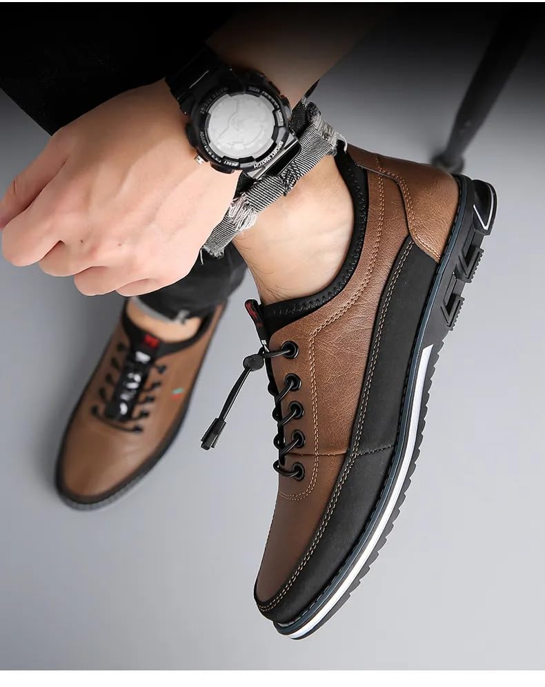 Rayootd Orthopedic Shoes for Men, Stylish Orthopedic Formal Shoes, Best Bestones Mens Shoes, Buybuymen Orthopedic Shoes, Men's Oxford Business Casual Shoes Premium PU Dress Walking Office Loafers4