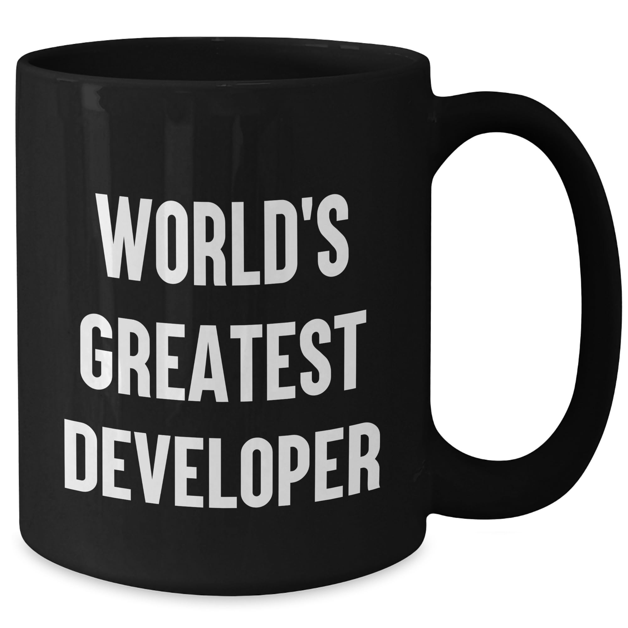 Developer Gifts from Men for World's Greatest Developer Christmas Unique Gifts, Quote Inspired Black Coffee Mug, Funny Developer Mug, Developer Gifts for Him, Developer Gifts for Christmas