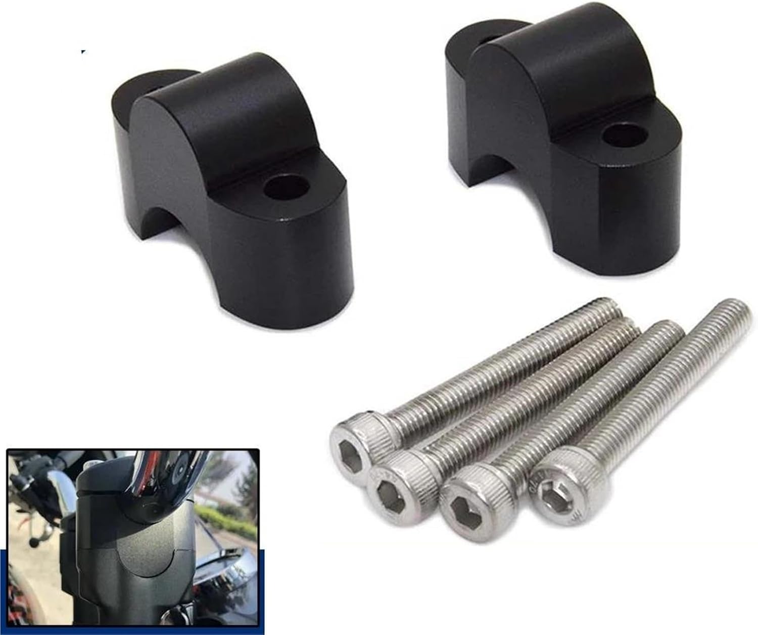 ハンドルバーライザー オートバイハンドルバーライザーバーマウントハンドルクランプ上昇延長ライザーアダプターキットに適合するカワサキZ