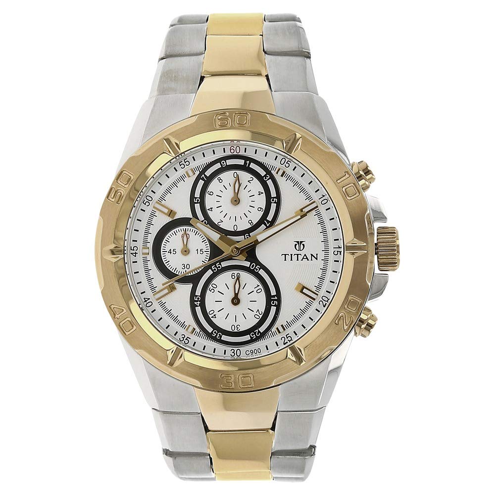 Titan Regalia Chronograph Silver Dial Men's Watch-NN9308BM01/NP9308BM01