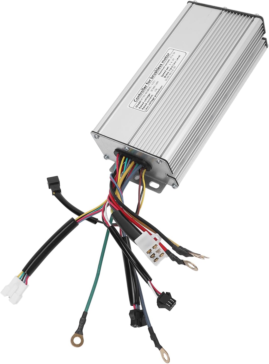Brushless DC Motor Controller, 36V 48V Square Waves Controller with Aluminum Alloy Heat Dissipation and Sensitive Control, for Electric Scooter and Bike Motors 1000W 1500W