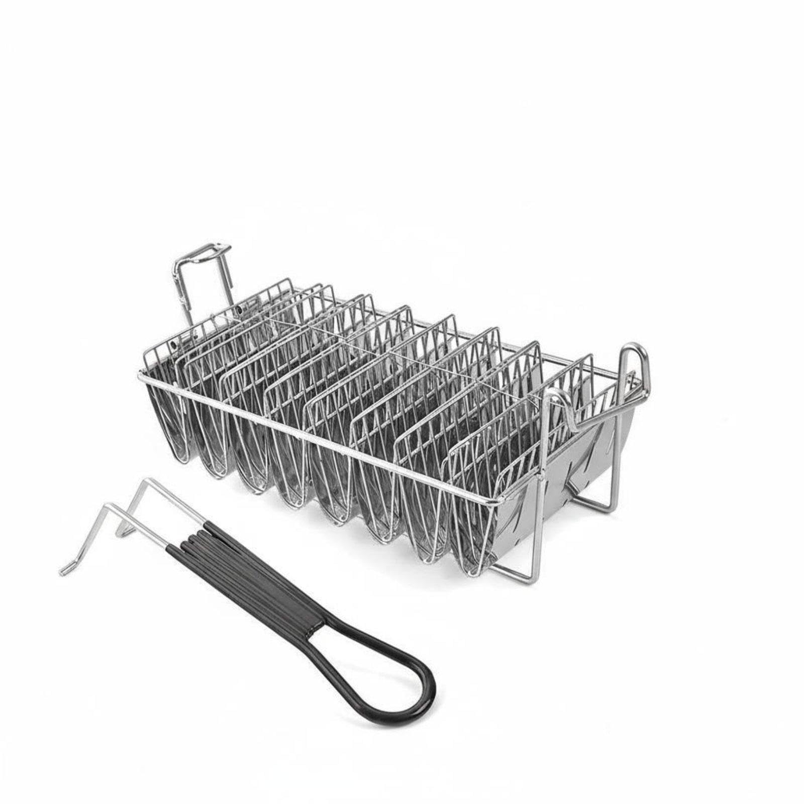 V-Shape Taco Shell Form Stainless Steel Construction V | V-Shape Taco Shell Form Stainless Steel Construction V-Shaped Tortilla Fryer Doubles as Serving Rack Basket for Food Truck-image-40