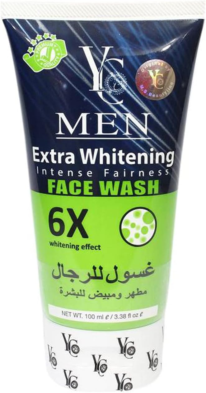 Extra Whitening Face Wash for Men Oily Skin Clears Clogged Pores Exfoliates Gently YC668-100 ml (Pack of 1)
