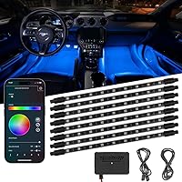 Vista 1 de LEDGlow - Kit de iluminación de neón para interiores con Bluetooth, multicolor, para coches y camiones, para smartphone y para crear cualquier