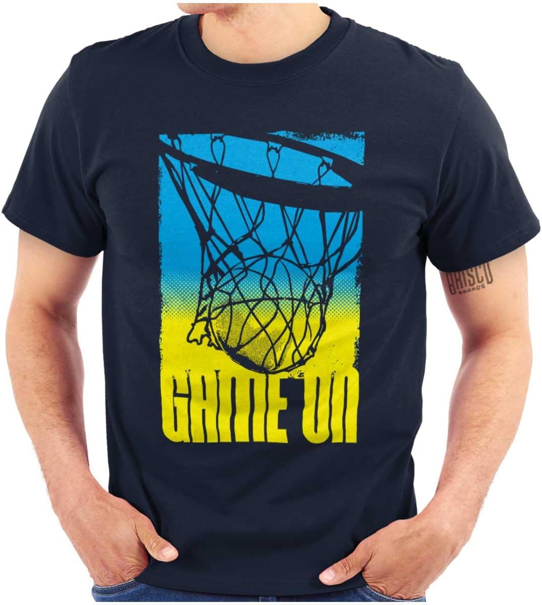 Basketball Hoop Athlete Game On Mens Graphic T Shirt Tees