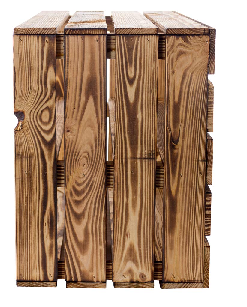 Zestaw 1-12 dużych podpalanych drewnianych skrzynek z deską środkową, 68 x 40 x 30 cm (zestaw 8 sztuk)