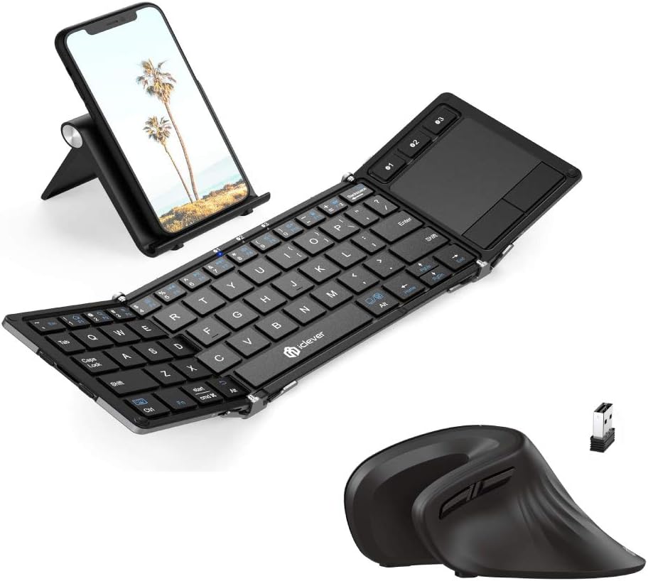 iClever IC-BK08 Foldable Bluetooth Keyboard with Touchpad